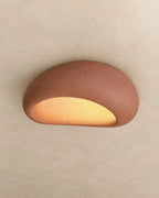 Terracotta red flush mount ceiling light
