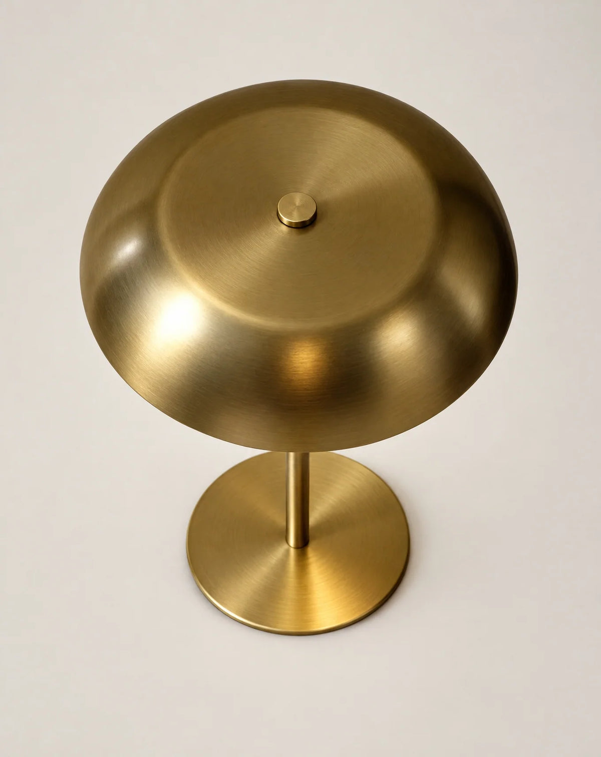 Top of gold metal dome lamp