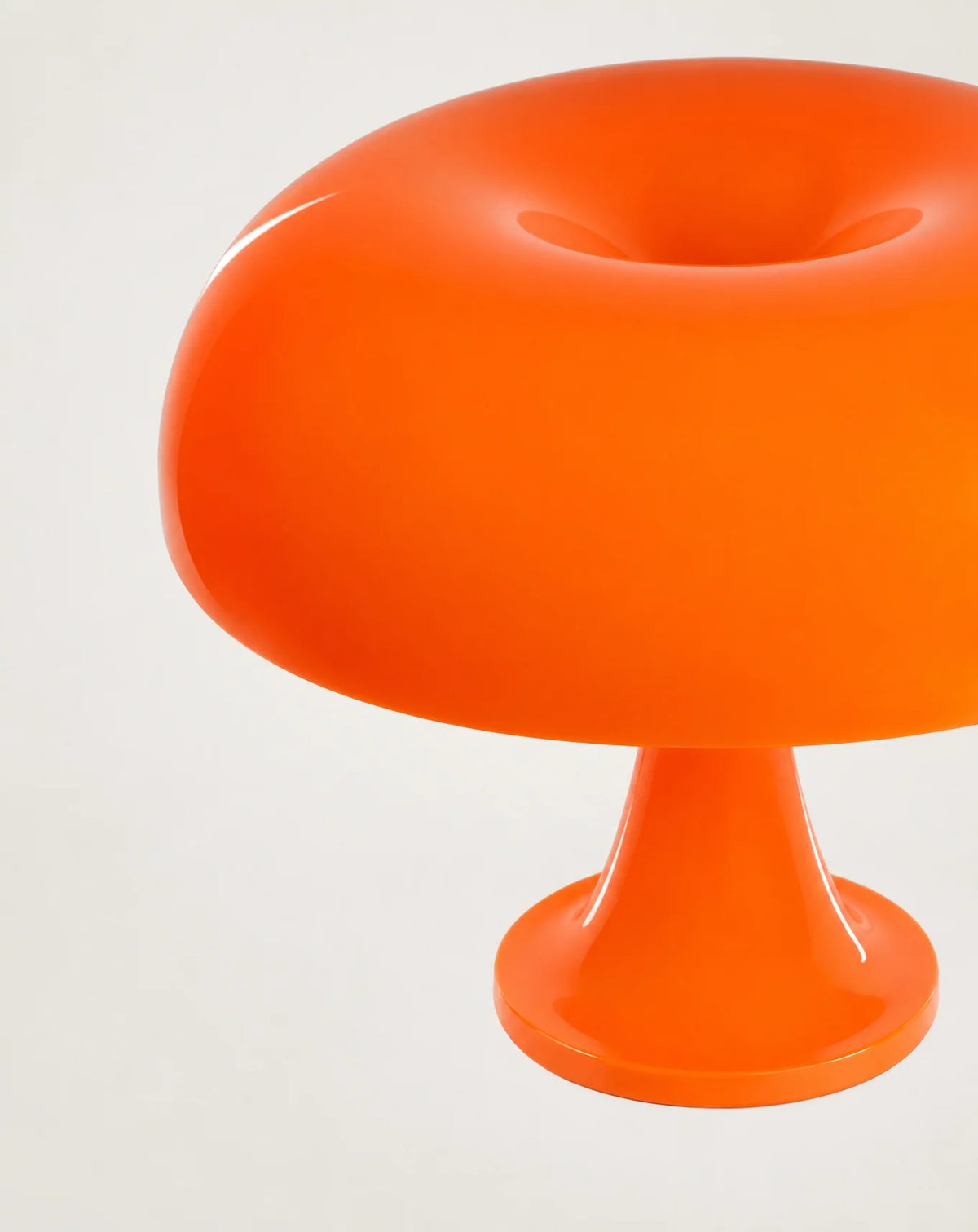 Top of orange mushroom lamp shade