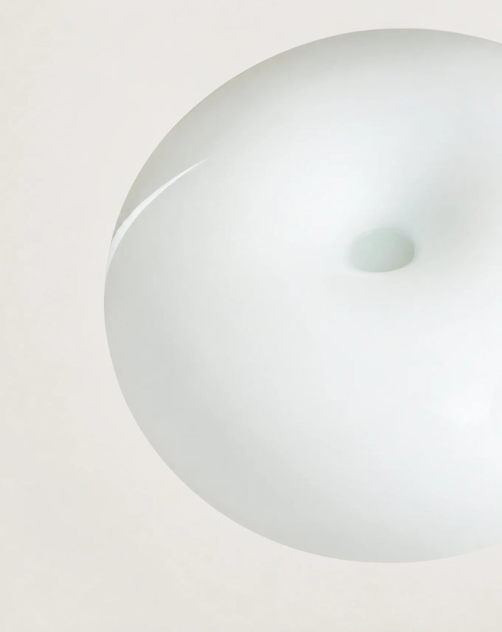 Top of white mushroom lamp shade