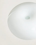 Top of white mushroom lamp shade