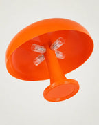 Underside of mushroom lamp with four bulbs