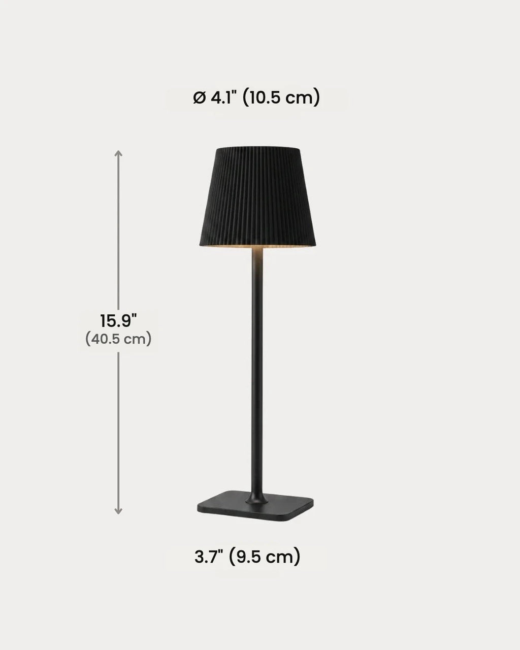 Velmo table lamp dimensions in inches