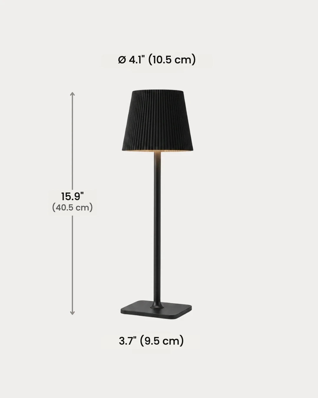 Velmo table lamp dimensions in inches