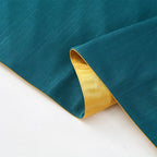 Velvet bed runner with gold lining