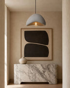 Wabi sabi pendant light in entryway