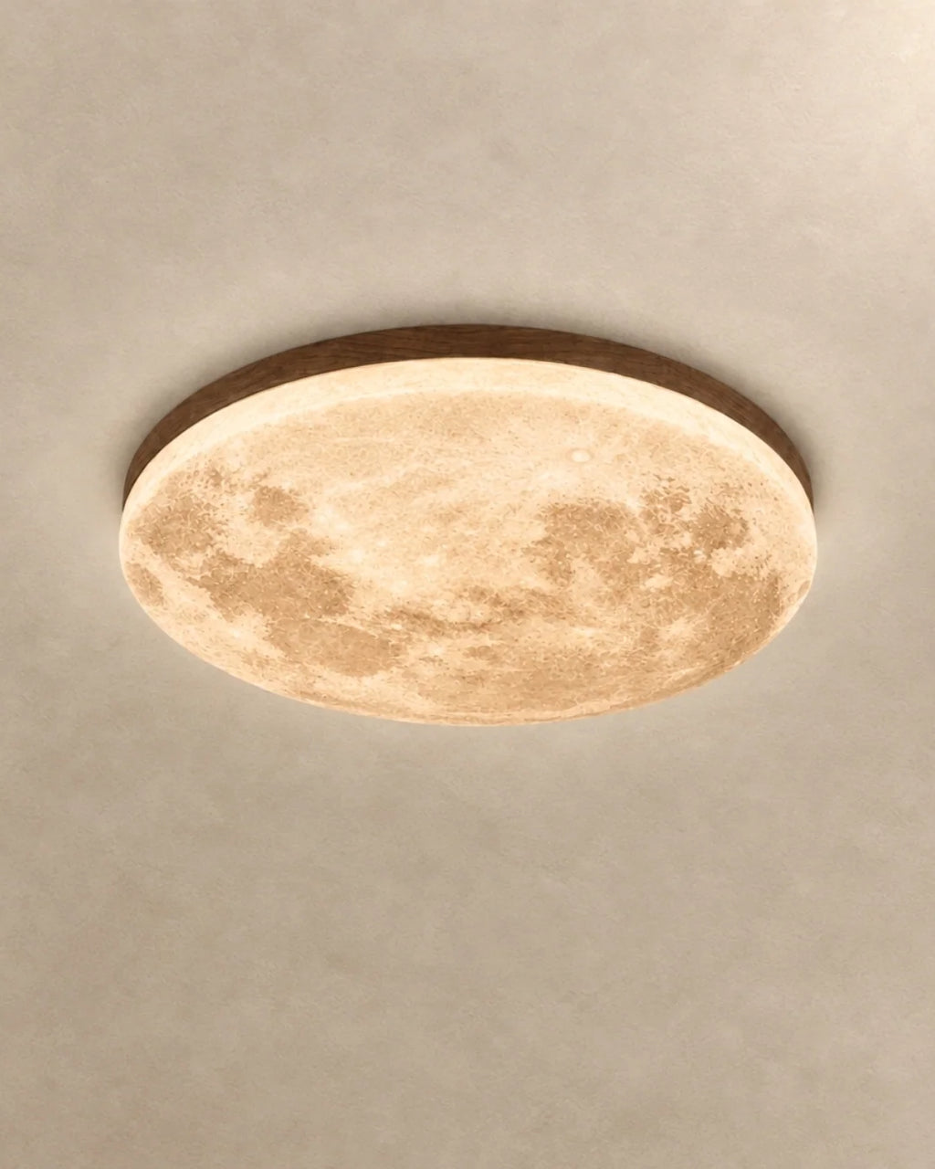 Warm glowing moon ceiling light