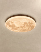 Warm glowing moon ceiling light
