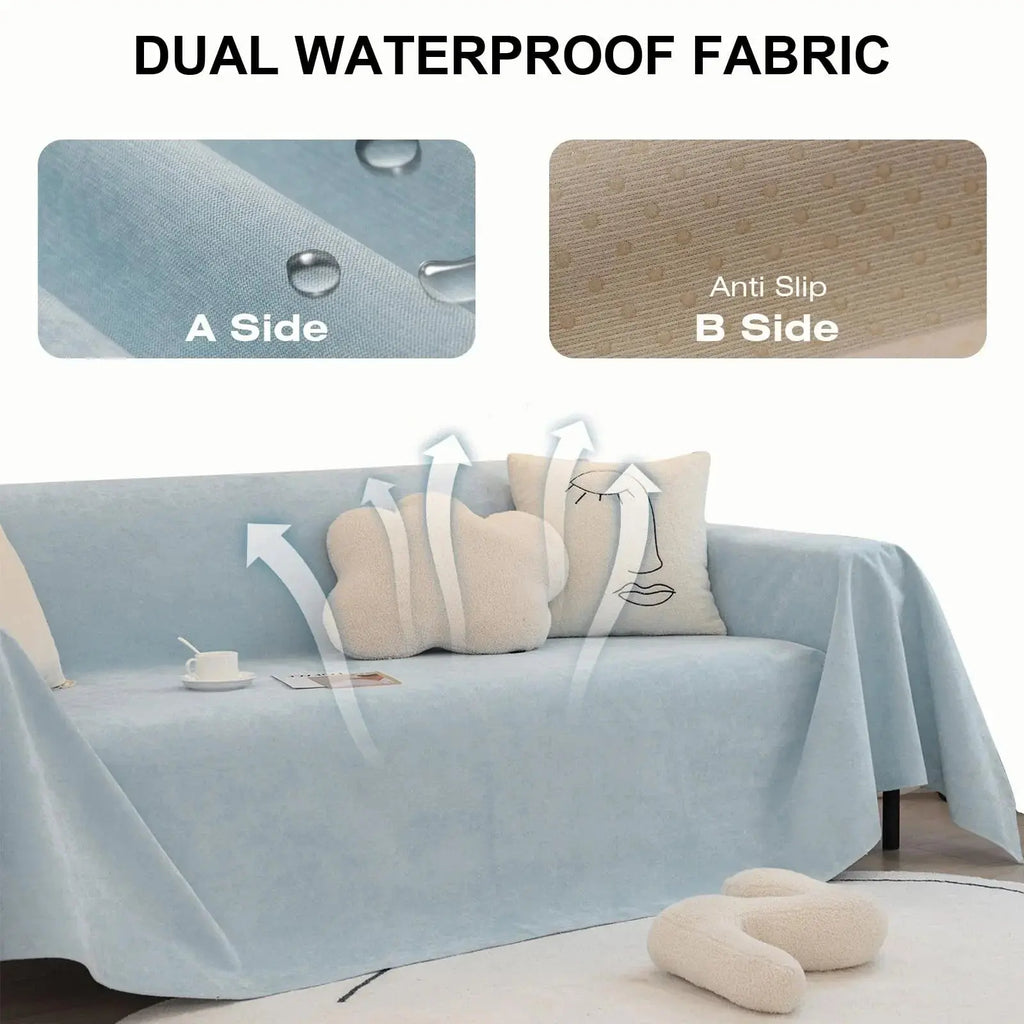 Waterproof top and anti-slip back of sofa cover