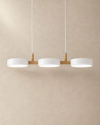 White 3-light linear pendant light