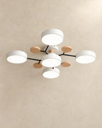 White 5-light sputnik ceiling light
