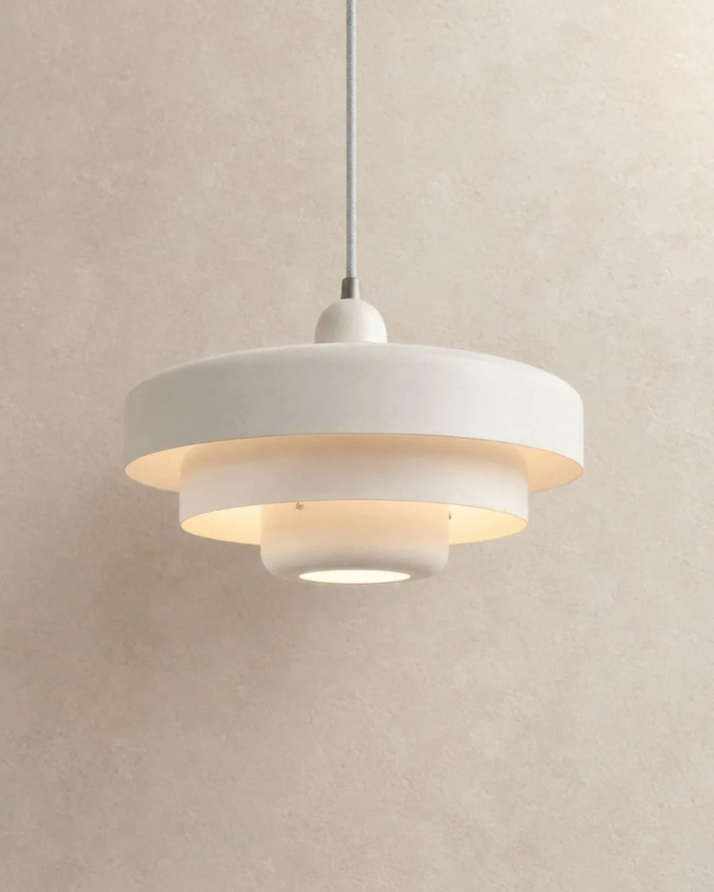 White tiered retro pendant light