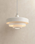 White tiered retro pendant light