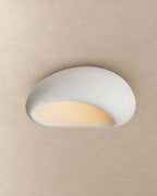 White wabi sabi flush mount ceiling light